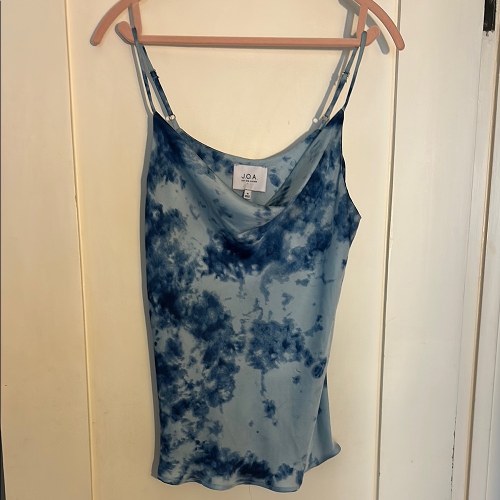 J.O.A. Blue Tie-Dye Women's Top